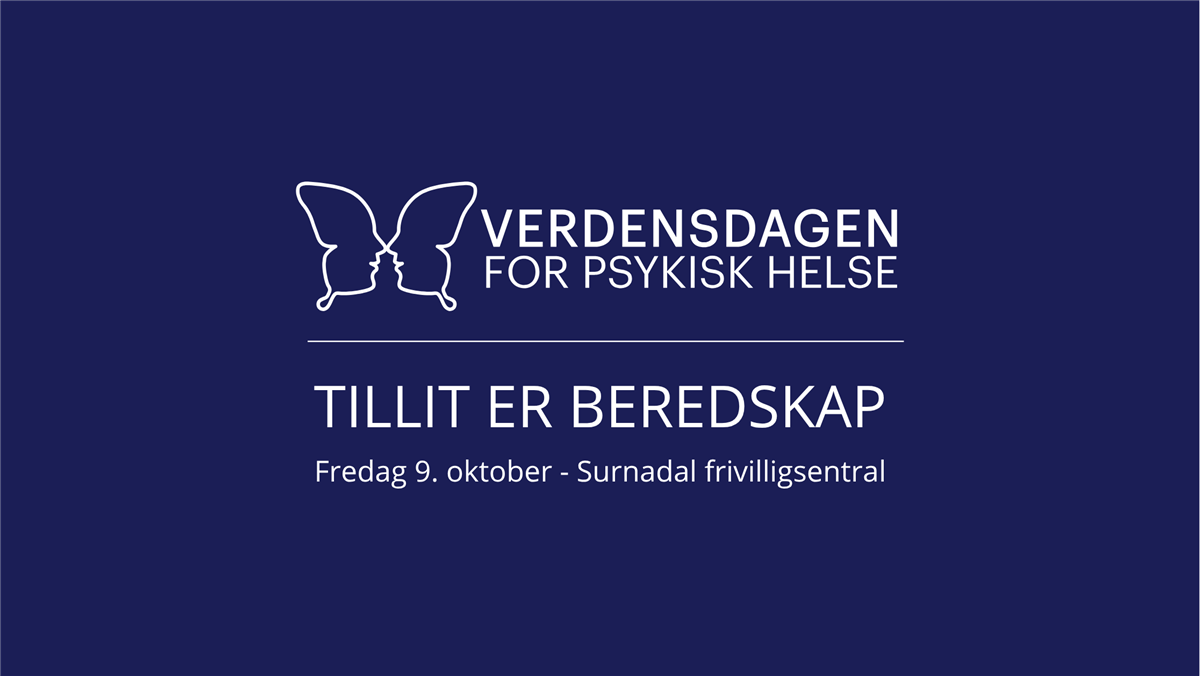 Logo. Verdensdagen for psykisk helse. - Klikk for stort bilde